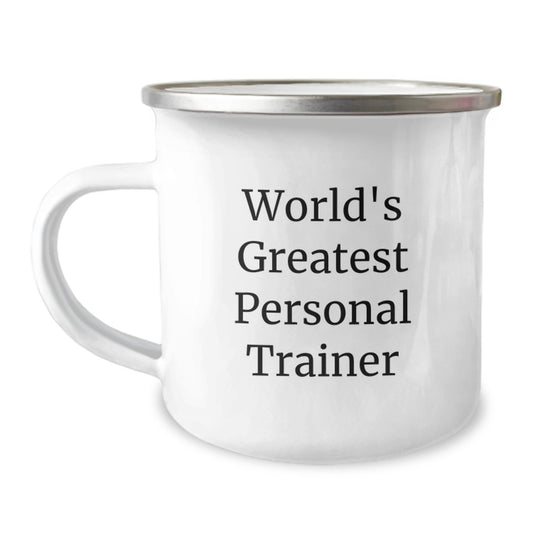 Personal Trainer Funny Mugs Gifts from Men Friends for Valentine's Unique Camping Mug - Image 1