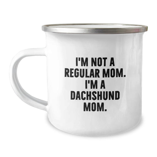 Funny Dachshund Dog Mom Camping Mug Gifts for Graduation from Family - Image 1