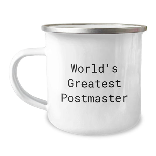 Funny World's Greatest Postmaster Gifts for Men Postmaster Camping Mug, Perfect Christmas Unique Gifts from Friends to Family - Image 1