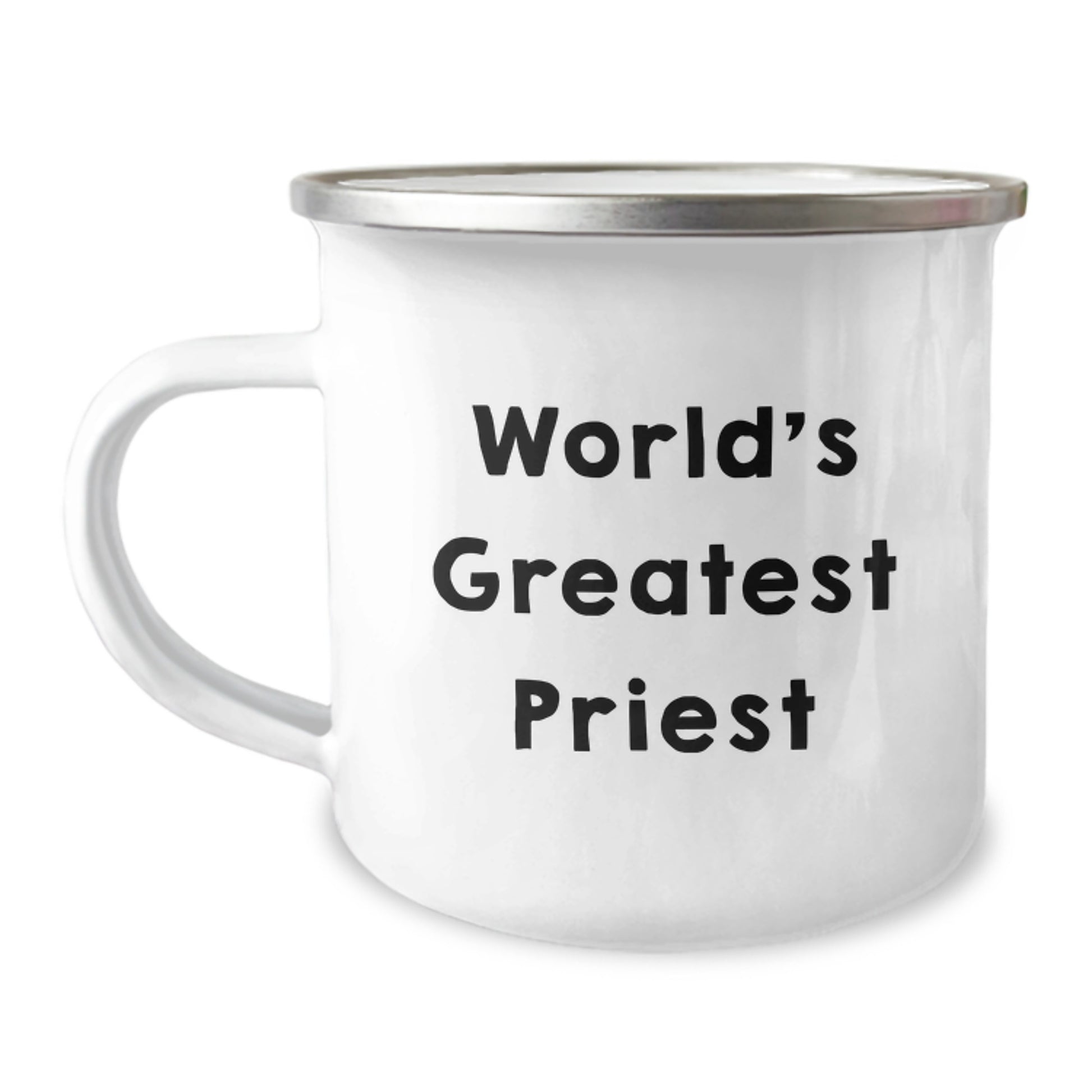 Funny Priest Gifts, Unique Valentine's Unique Gifts, World's Greatest Priest Camping Mug - Image 1