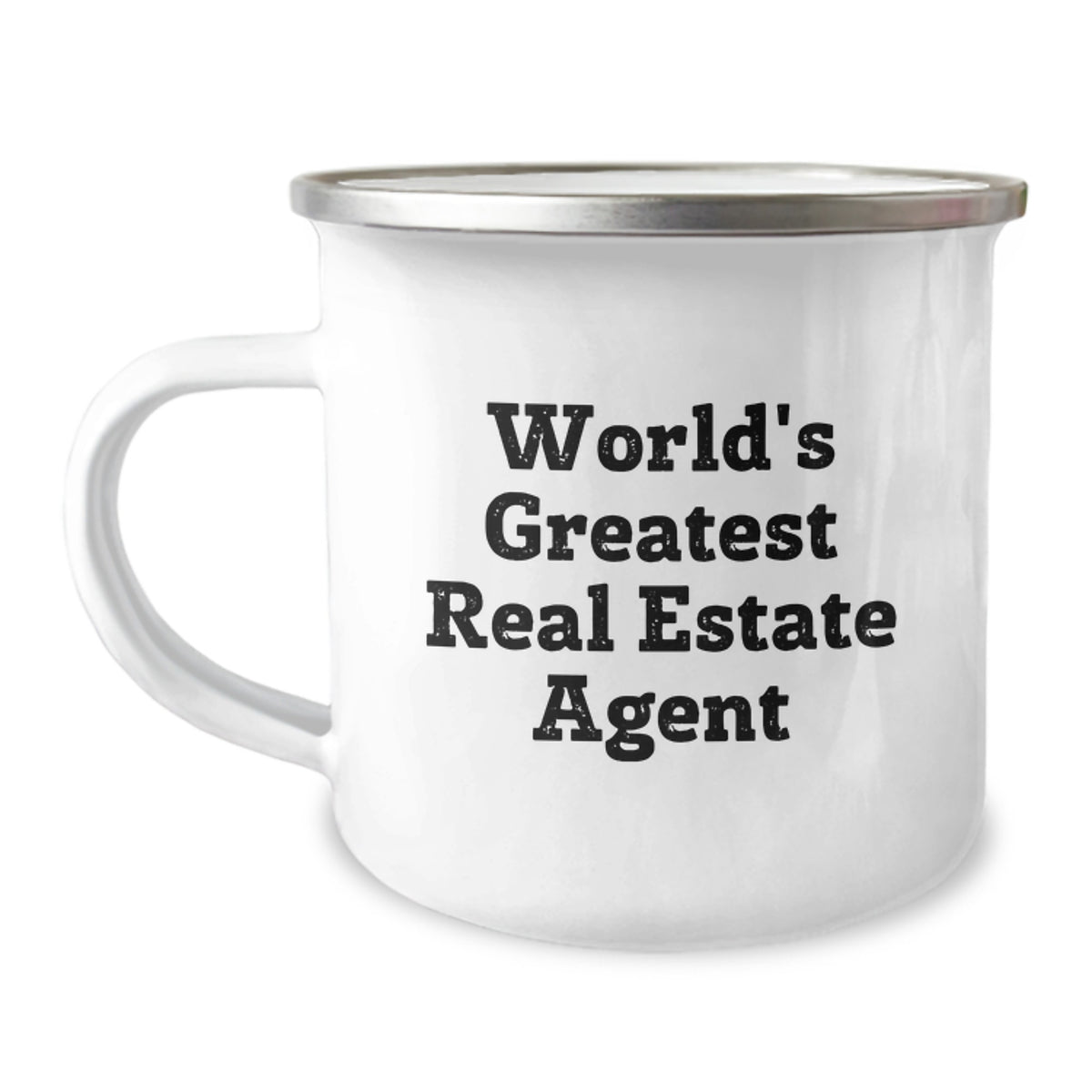 Funny Gifts from Friends for the World's Greatest Real Estate Agent - Real Estate Agent Camping Mug - Unique Graduation Gifts for Men - World's Greatest Real Estate Agent - Image 1