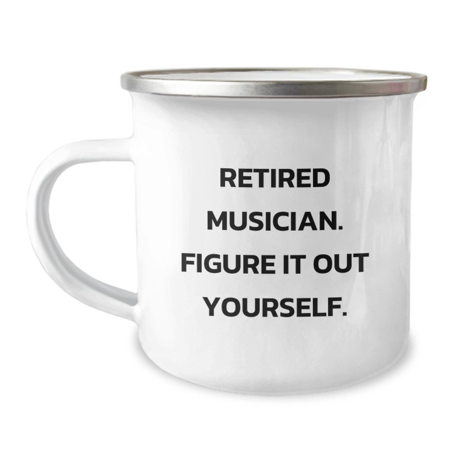 Funny Musician Gifts for Musician Friends from Family - 'Retired Musician. Figure It Out Yourself.' Graduation Unique Gifts for Men - Image 1
