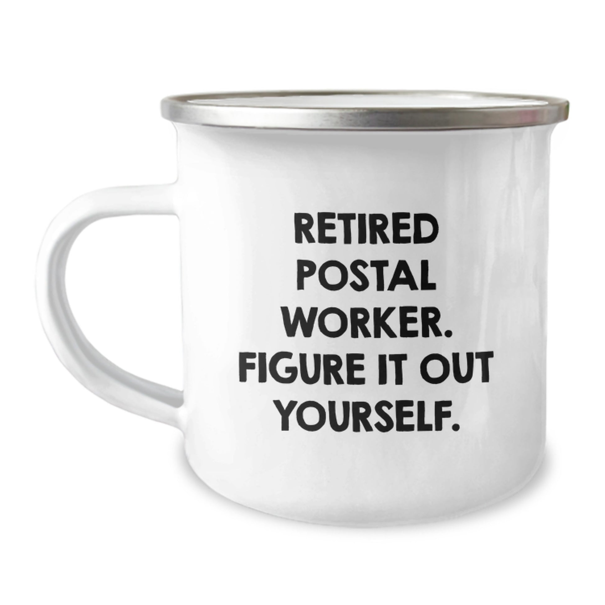 Funny Gifts from Friends to Men, Women, or Coworkers - Christmas Unique Mugs for Postal Worker - 'Figure It Out Yourself' Quote, Camping Mug - Image 1