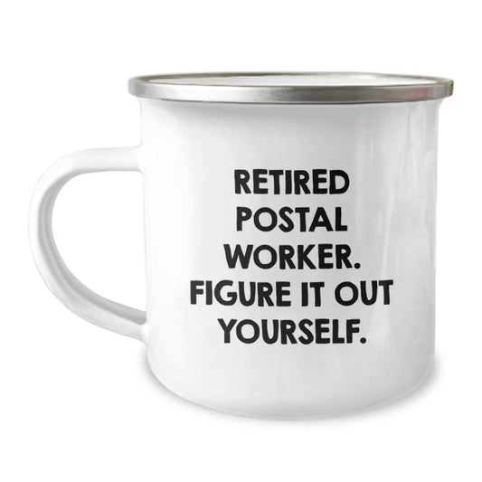 Funny Gifts from Friends to Men, Women, or Coworkers - Christmas Unique Mugs for Postal Worker - 'Figure It Out Yourself' Quote, Camping Mug - Image 1
