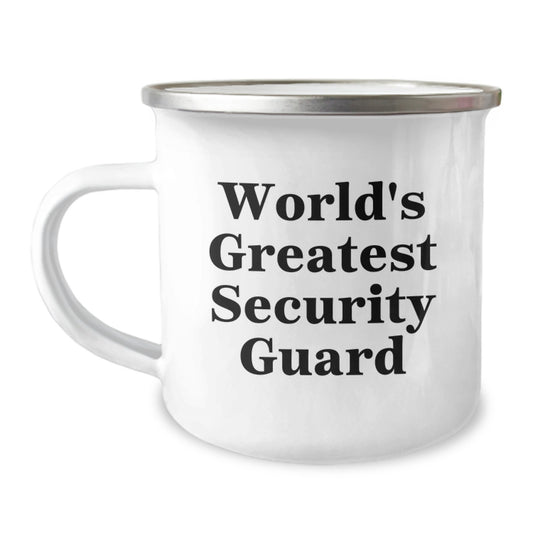 Funny World's Greatest Security Guard Camping Mug Gifts from Friends for Security Guard - Image 1