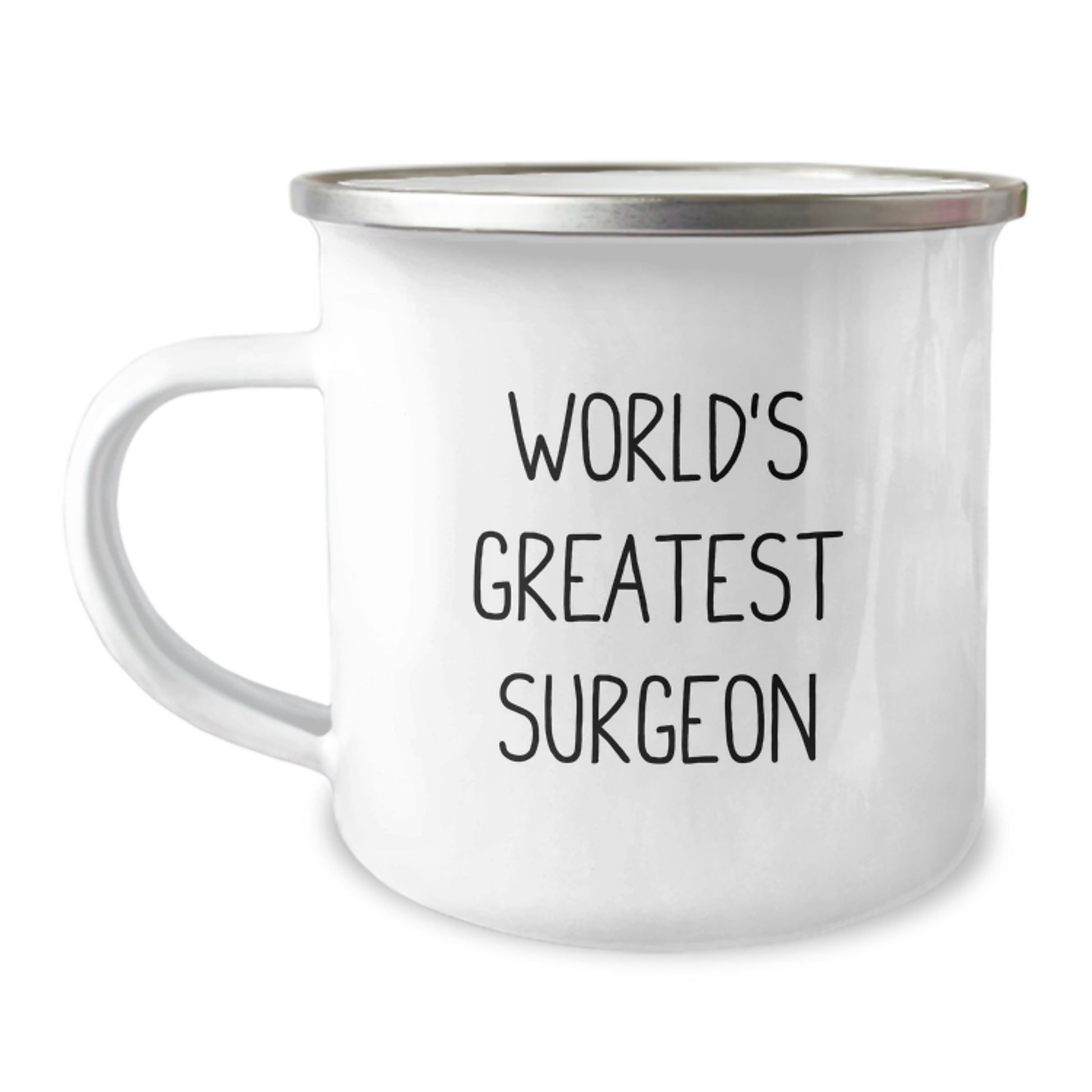 Funny World's Greatest Surgeon Gifts from Men to Friends - Valentine's Unique Camping Mugs, 12 oz Stainless Steel with Enamel Finish - Image 1