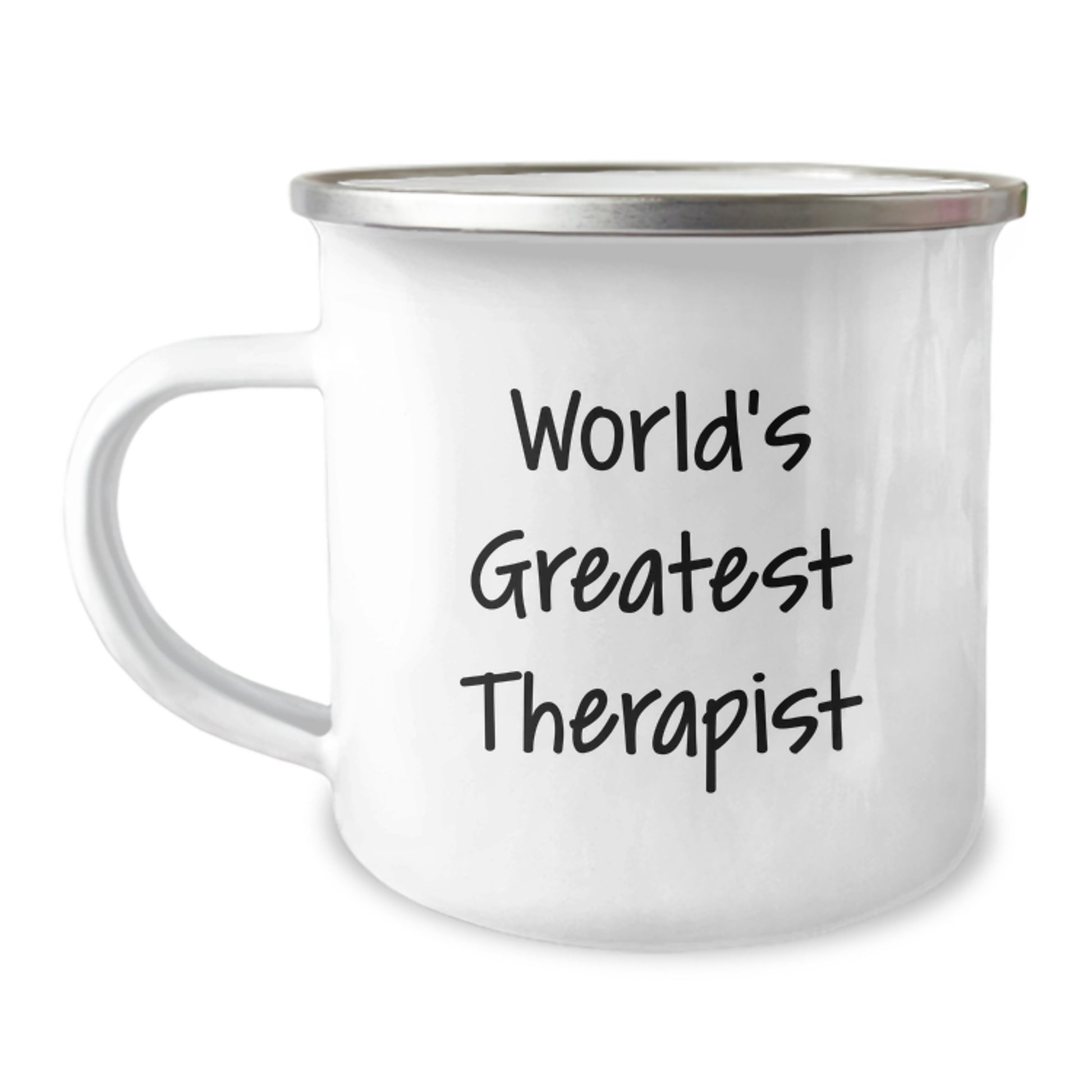 Funny Therapist Gifts from Men for Valentine's Unique Camping Mug - 'World's Greatest Therapist' Quote - Image 1
