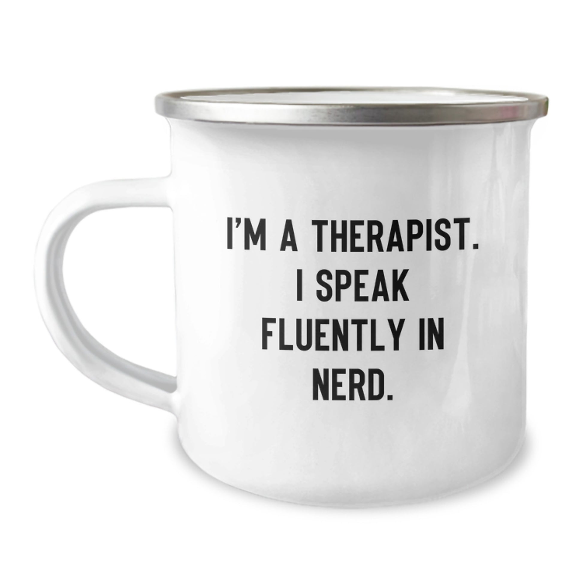 Therapist Funny Quote Gifts from Friends to Therapist Graduation Unique Camping Mug - Image 1