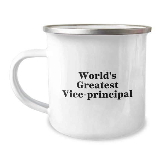 Funny Vice Principal Gifts, World's Greatest Vice Principal Camping Mug for Men, Valentine's Unique Gifts from Friends to Vice Principal, Great Coffee Mugs for Vice Principal - Image 1