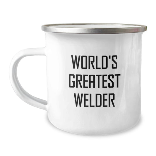 Christmas Gift for Her World's Greatest Welder Camping Mug Present - Image 1