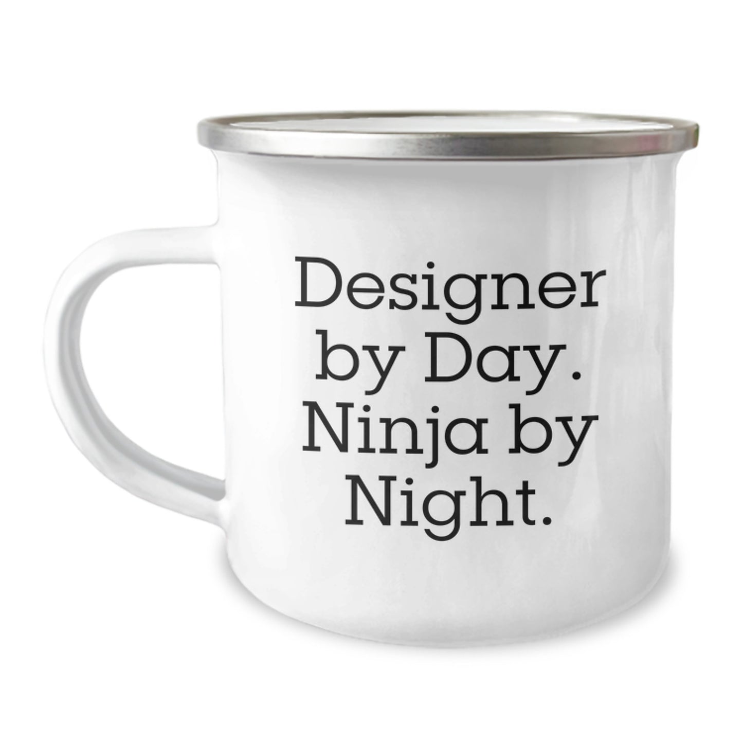 Designer By Day Ninja By Night Camping Mug Funny Graduation Gifts for Designer Friends - Image 1