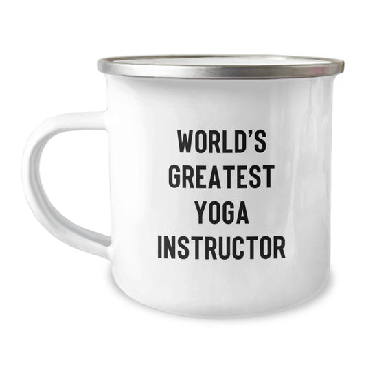 Funny World's Greatest Yoga Instructor Gifts for Men Women Friends from Family - Unique Camping Mug, Perfect Present for Christmas - Image 1