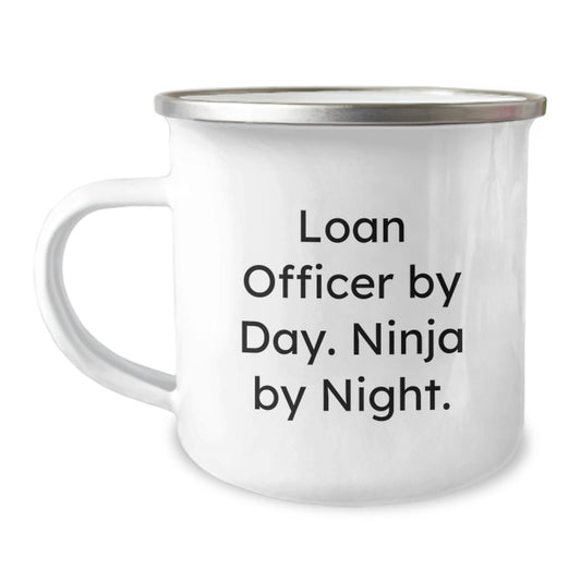 Loan Officer Christmas Unique Gifts from Friends, Funny Quote 'Loan Officer By Day. Ninja By Night.' Gifts for Loan Officer - Image 1