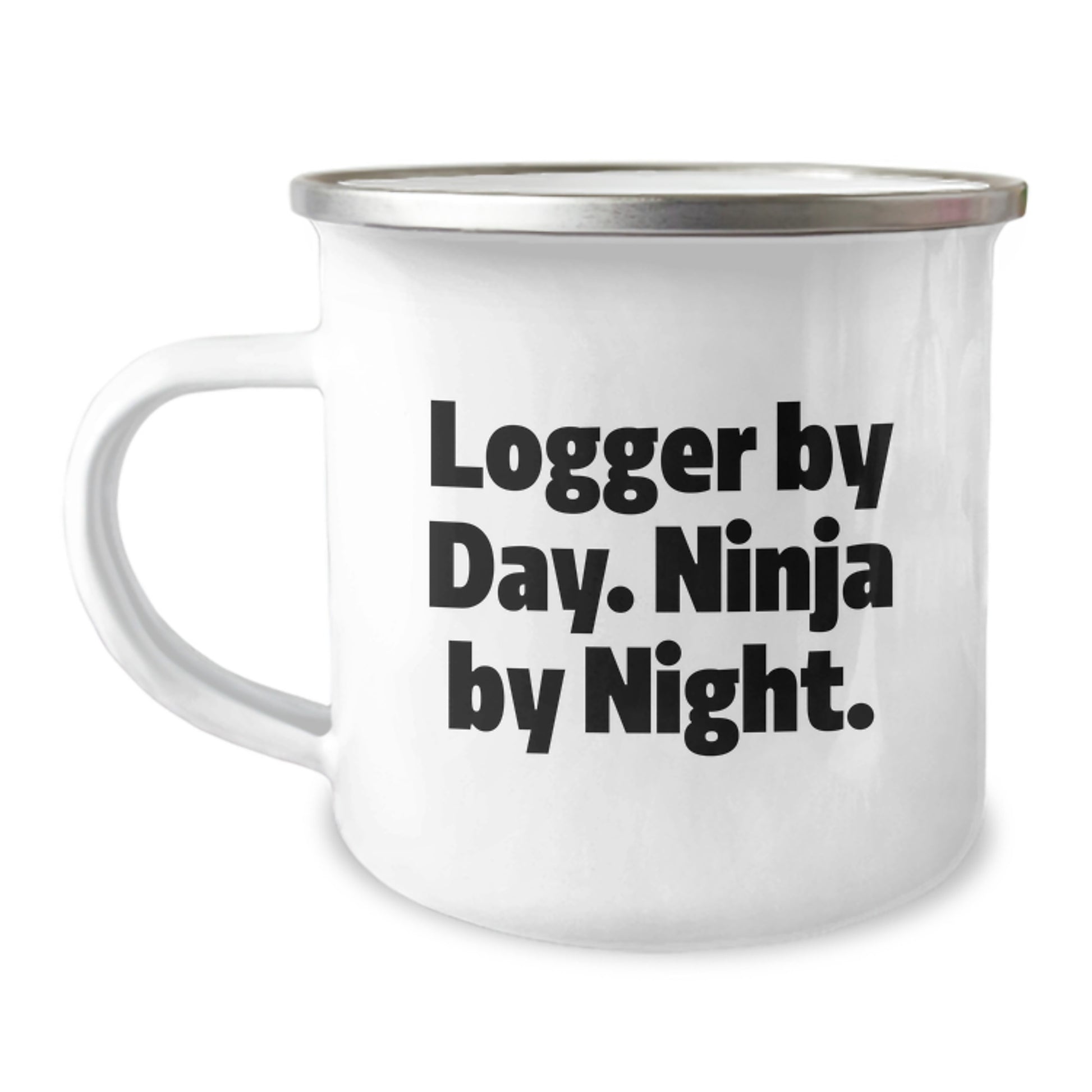 Funny Logger Gifts from Friends, Logger By Day. Ninja By Night. Camping Mug for Graduation Unique Gifts for Logger Men - Image 1