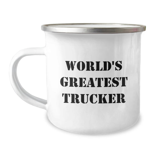 Funny World's Greatest Trucker Gifts for Trucker Friends - Unique Trucker Camping Mug for Birthday Unique Gifts from Men - Image 1