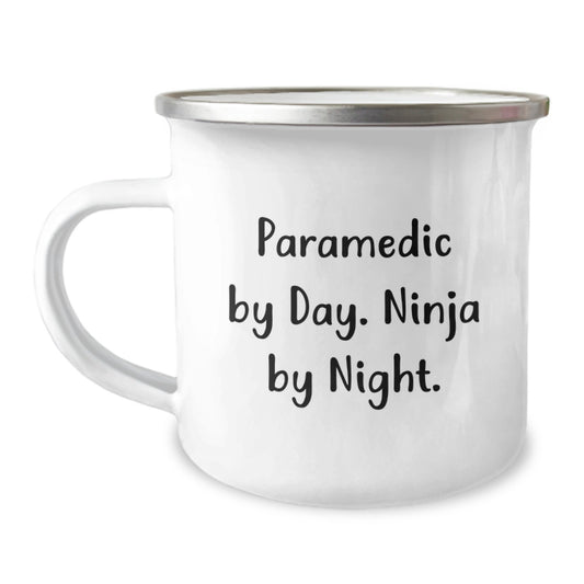 Funny Rescue Worker Gifts - Rescue Worker By Day Ninja By Night - 12 oz Camping Mug for Birthday from Men - Image 1