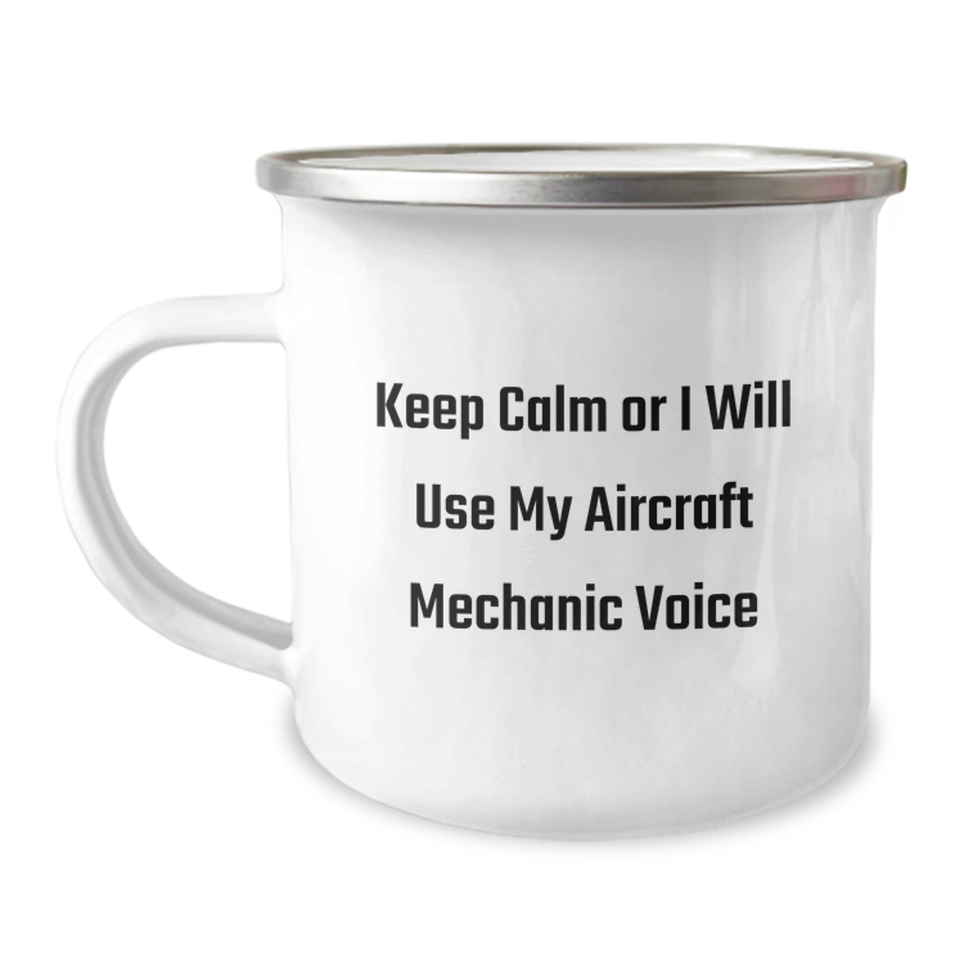 Funny Aircraft Mechanic Gifts from Friends - Keep Calm Or I Will Use My Aircraft Mechanic Voice - Perfect Valentine's Unique Gifts for Aircraft Mechanic Men - Image 1