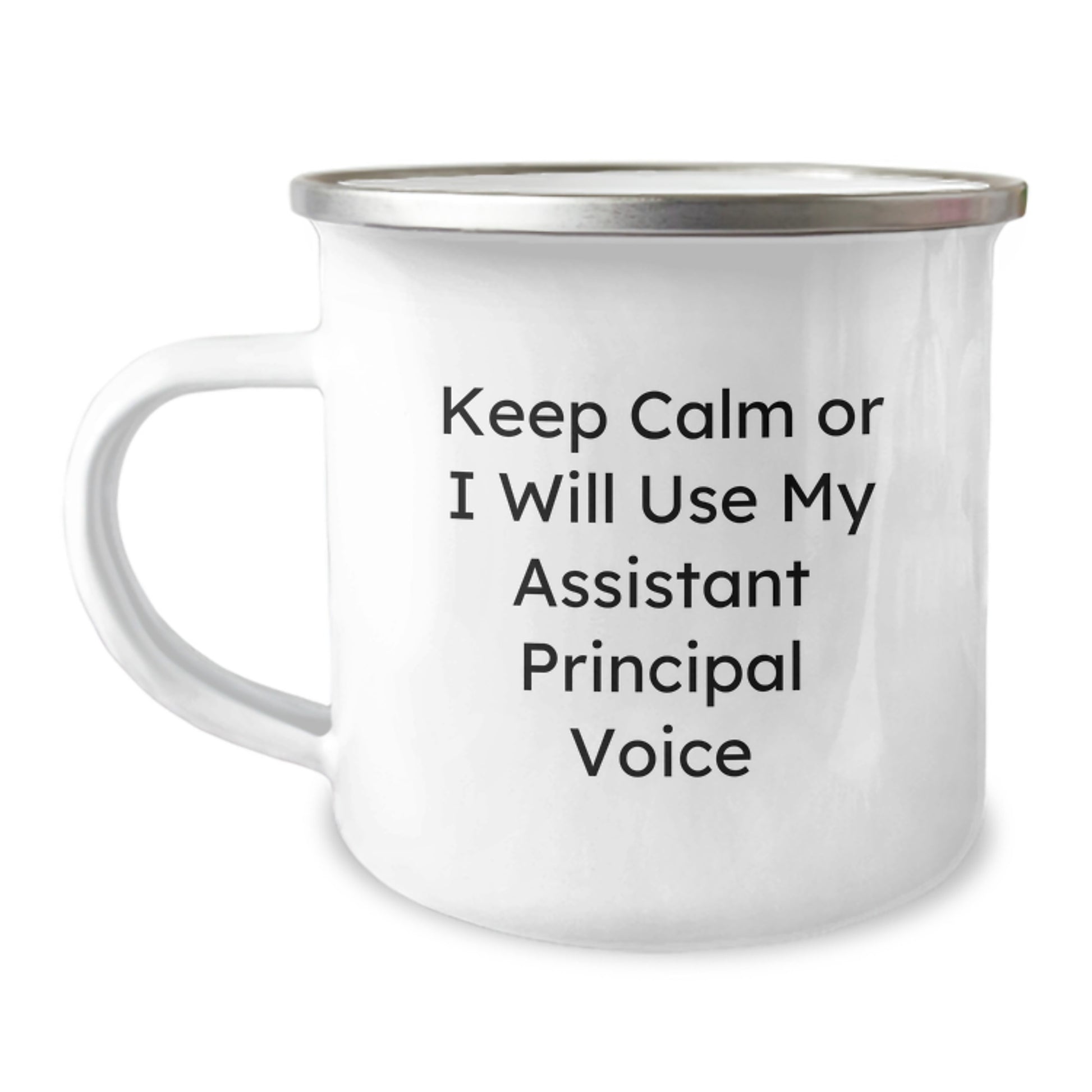 Funny Gifts from Men - Assistant Principal Camping Mugs, Keep Calm Or I Will Use My Assistant Principal Voice, Unique Father's Day Unique Gifts for Assistant Principal - Image 1