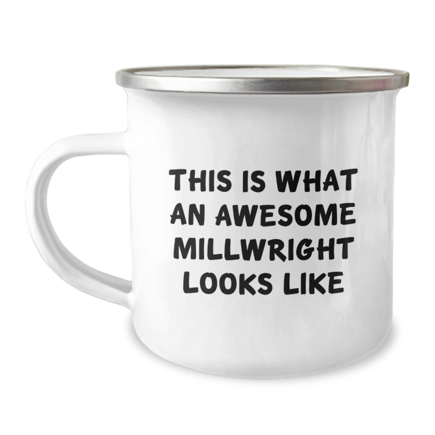 Funny Millwright Gifts for Graduation - Inspirational Quote 'This Is What An Awesome Millwright Looks Like' on Camping Mug for Him or Her - Gifts from Friends, Family, Coworkers - Image 1