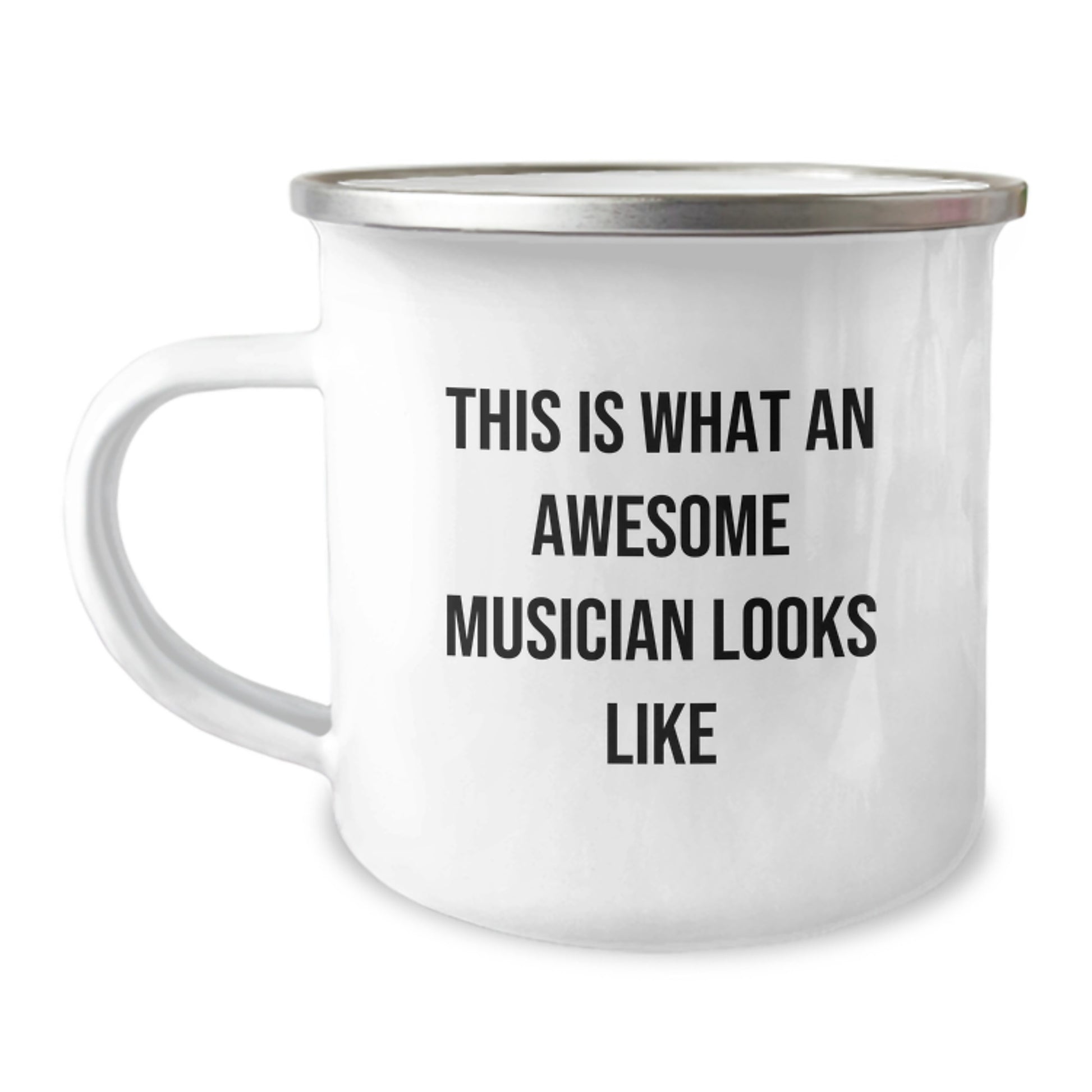 Funny Musician Gifts for Men Graduation Unique Camping Mug from Friends - 'This Is What An Awesome Musician Looks Like' - Image 1