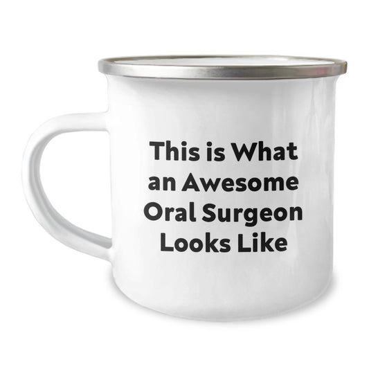 Funny Oral Surgeon Gifts for Men, Christmas Unique Gifts from Friends to Family - Camping Mug - 'This Is What An Awesome Oral Surgeon Looks Like' - Image 1