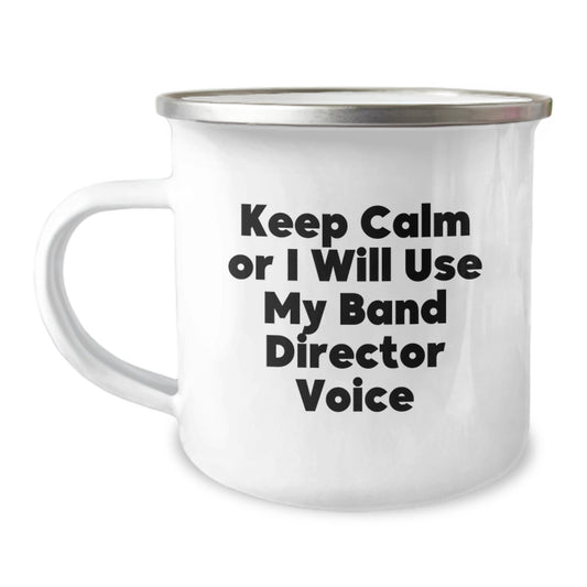 Birthday Gift for Her – Present Band Director Camping 12oz Mug - Image 1