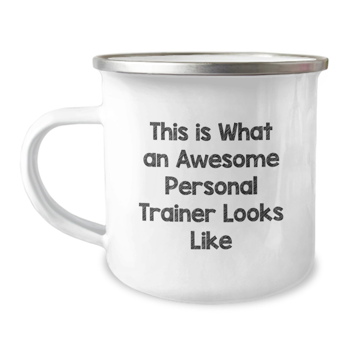 Funny Personal Trainer Gifts from Friends for Personal Trainers, Camping Mug, Christmas Unique Gifts, This Is What An Awesome Personal Trainer Looks Like Mug - Image 1
