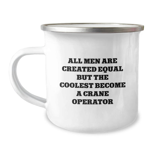 Funny Crane Operator Gifts for Men, Unique Valentine's Unique Gifts from Friends for Crane Operator Lovers, Funny Camping Mug - Image 1