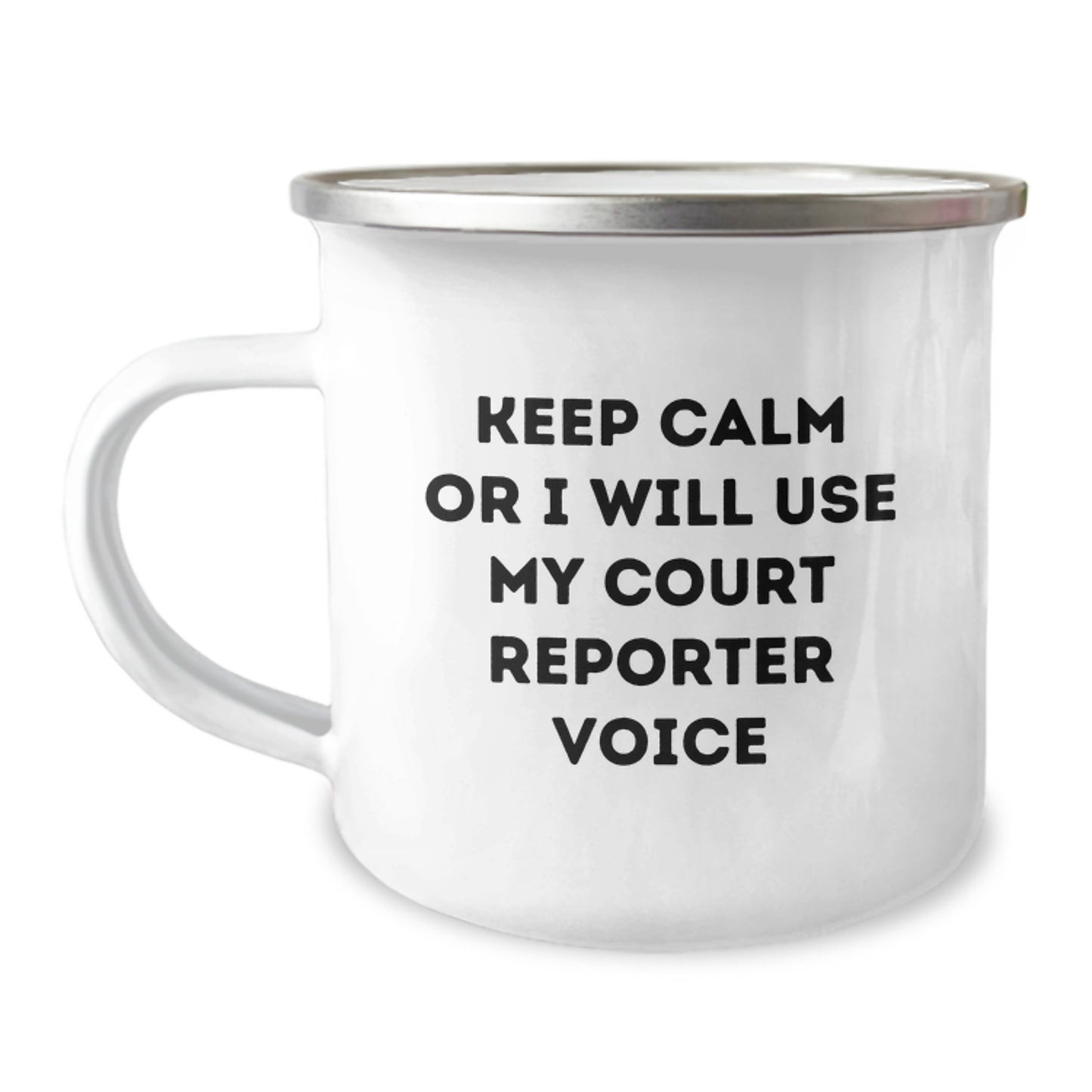 Funny Court Reporter Gifts from Friends, Keep Calm Or I Will Use My Court Reporter Voice - Court Reporter Christmas Unique Gifts for Men or Women - Image 1