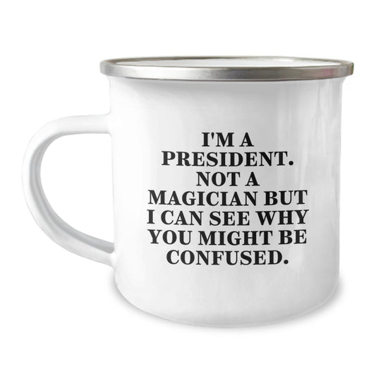 Funny President Camping Mug Gifts from Family for President Birthday Unique - Image 1