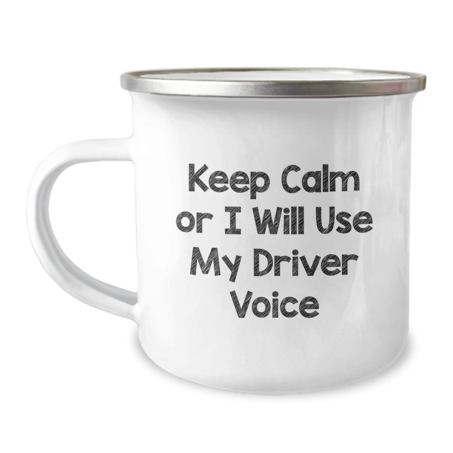 Funny Driver Gifts for Him - Keep Calm Or I Will Use My Driver Voice Stainless Steel Camping Mug for Christmas Unique Gifts from Friends Family - Image 1