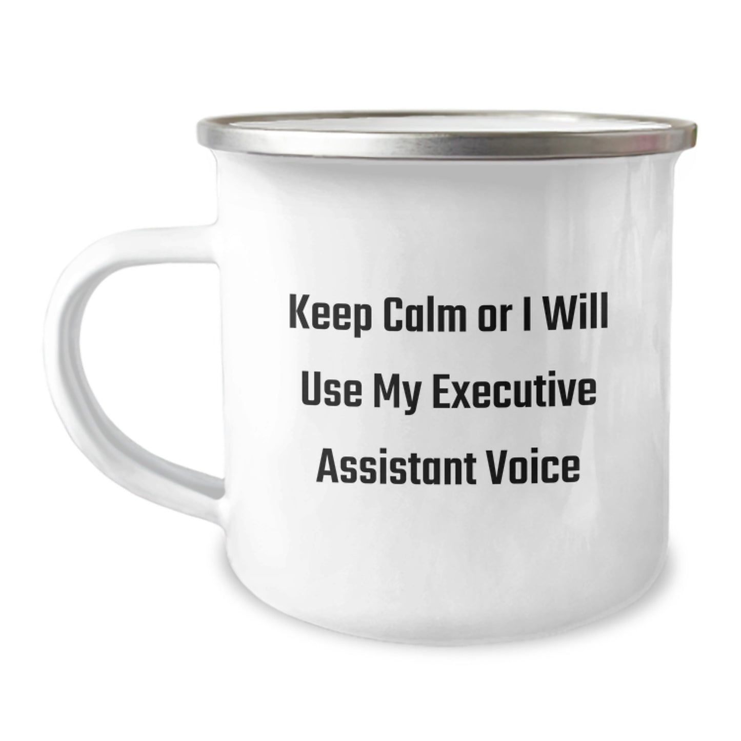 Funny Executive Assistant Gifts for Friends and Family - Keep Calm Executive Assistant Voice Mug for Camping Adventure - Image 1