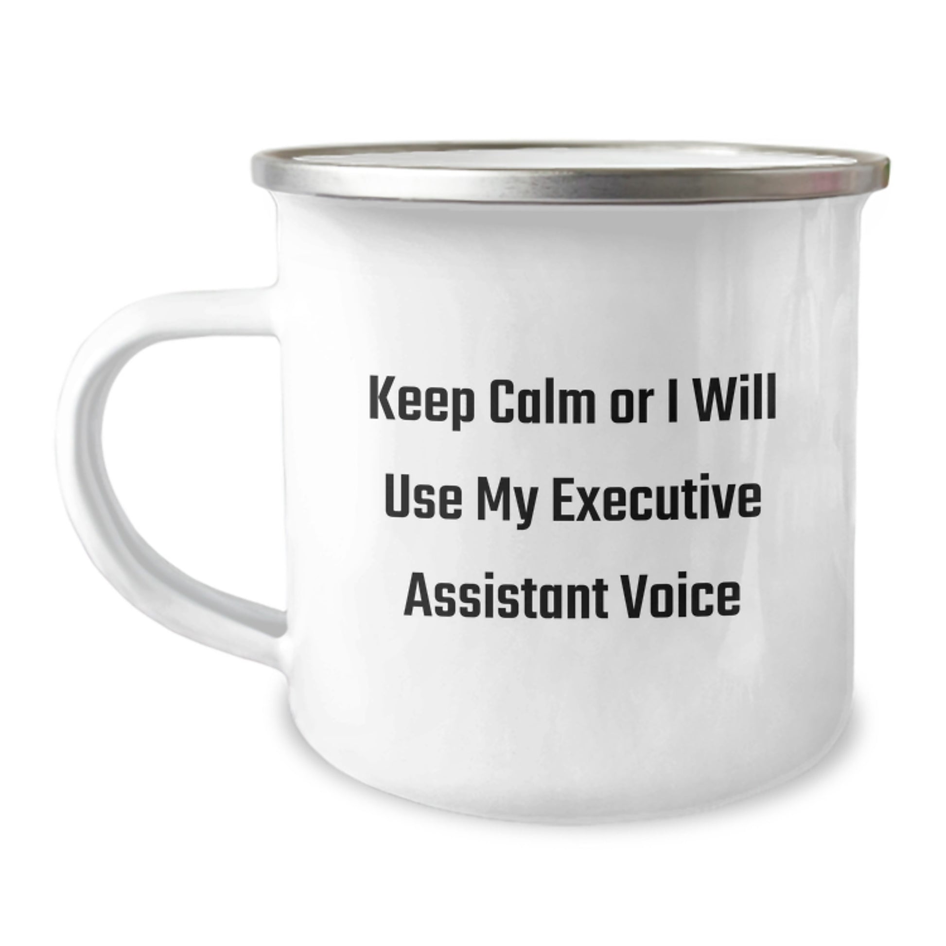 Funny Executive Assistant Gifts for Friends and Family - Keep Calm Executive Assistant Voice Mug for Camping Adventure - Image 1