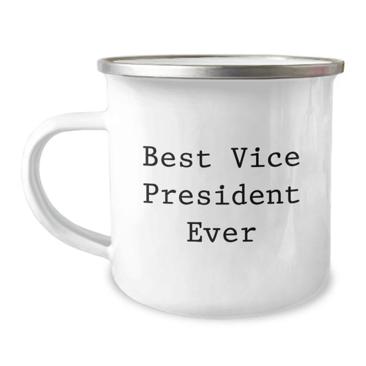 Funny Best Vice President Ever Gifts for Men Friends Coworkers Family - 12 oz Camping Mug with Enamel Finish - Image 1