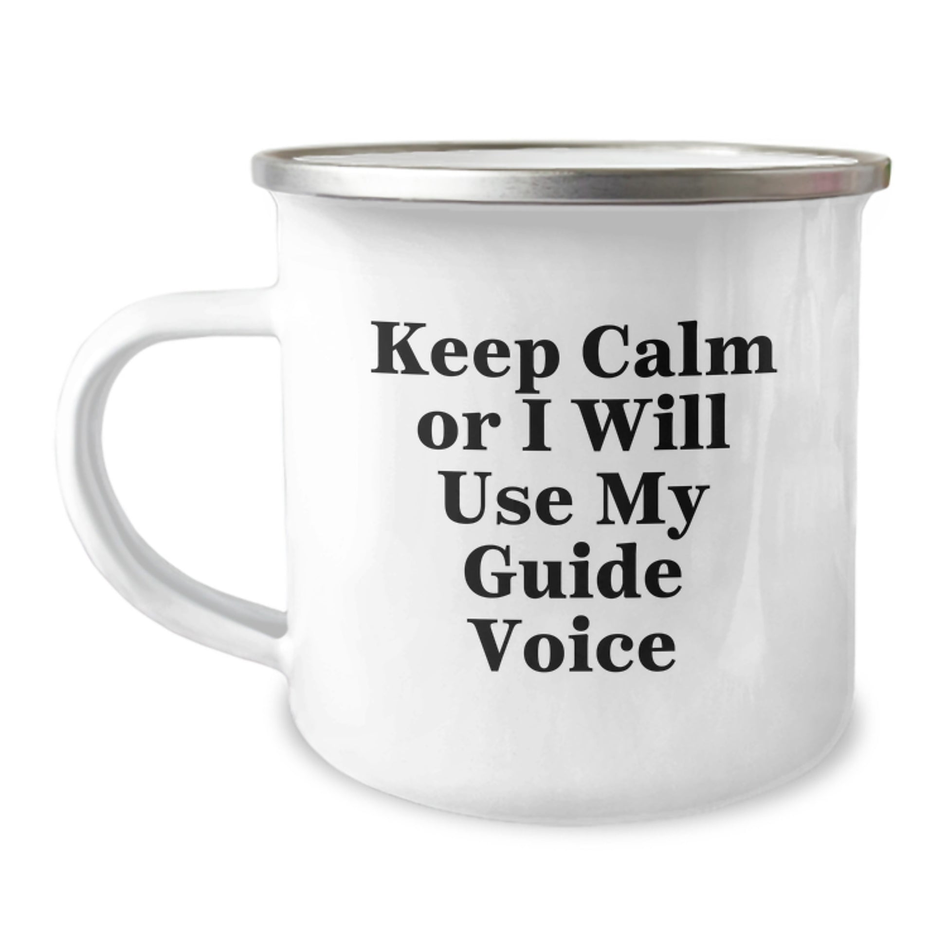 Funny Guide Gifts for Guide Lovers, Valentine's Unique Gifts from Men to Guide, Funny Camping Mug to Keep Calm Or I Will Use My Guide Voice - Image 1
