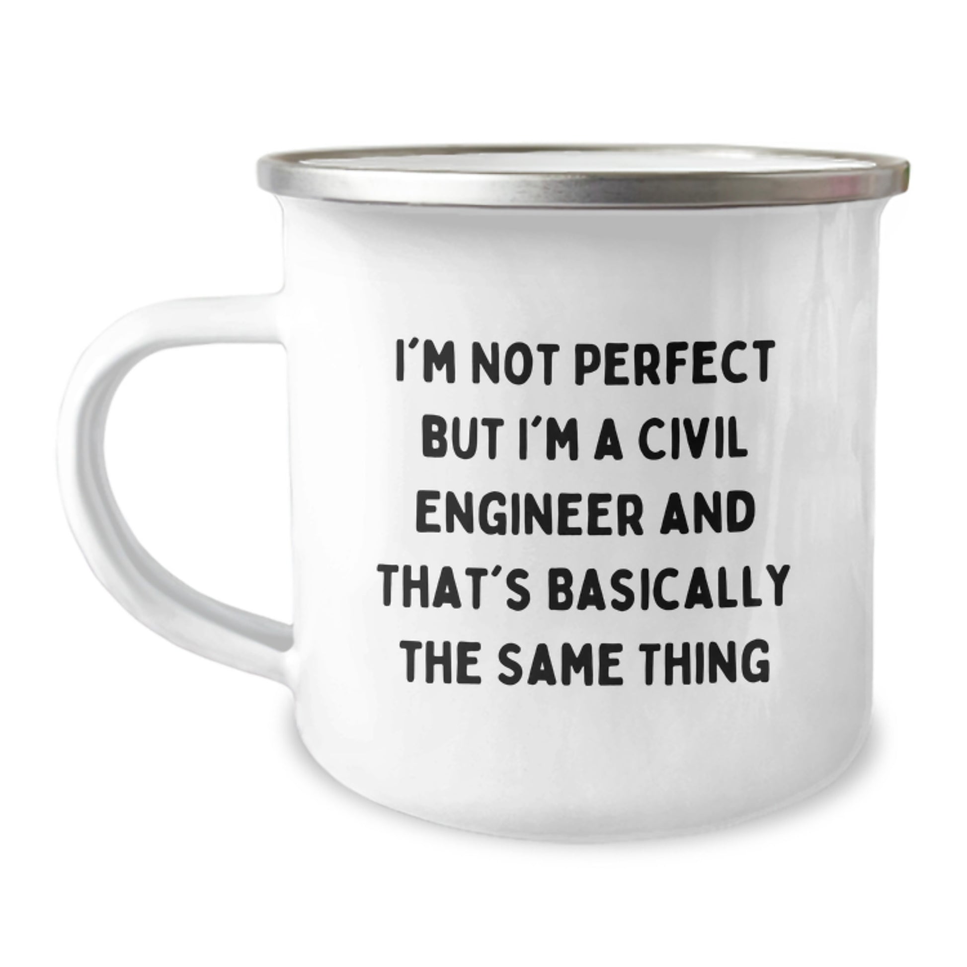 Funny Civil Engineer Gifts for Men - I'm Not Perfect But I'm A Civil Engineer And That's Basically The Same Thing Christmas Mugs - Image 1