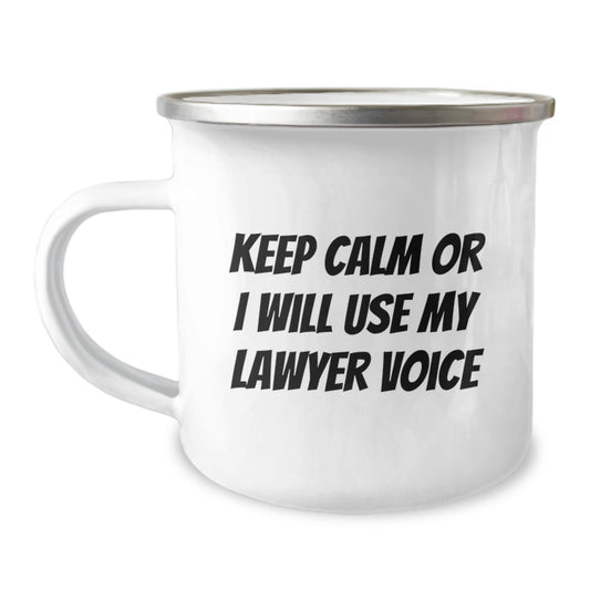 Funny Lawyer Gifts from Friends Unique Valentine's Unique Gifts for Lawyer Men Camping Mug - Image 1