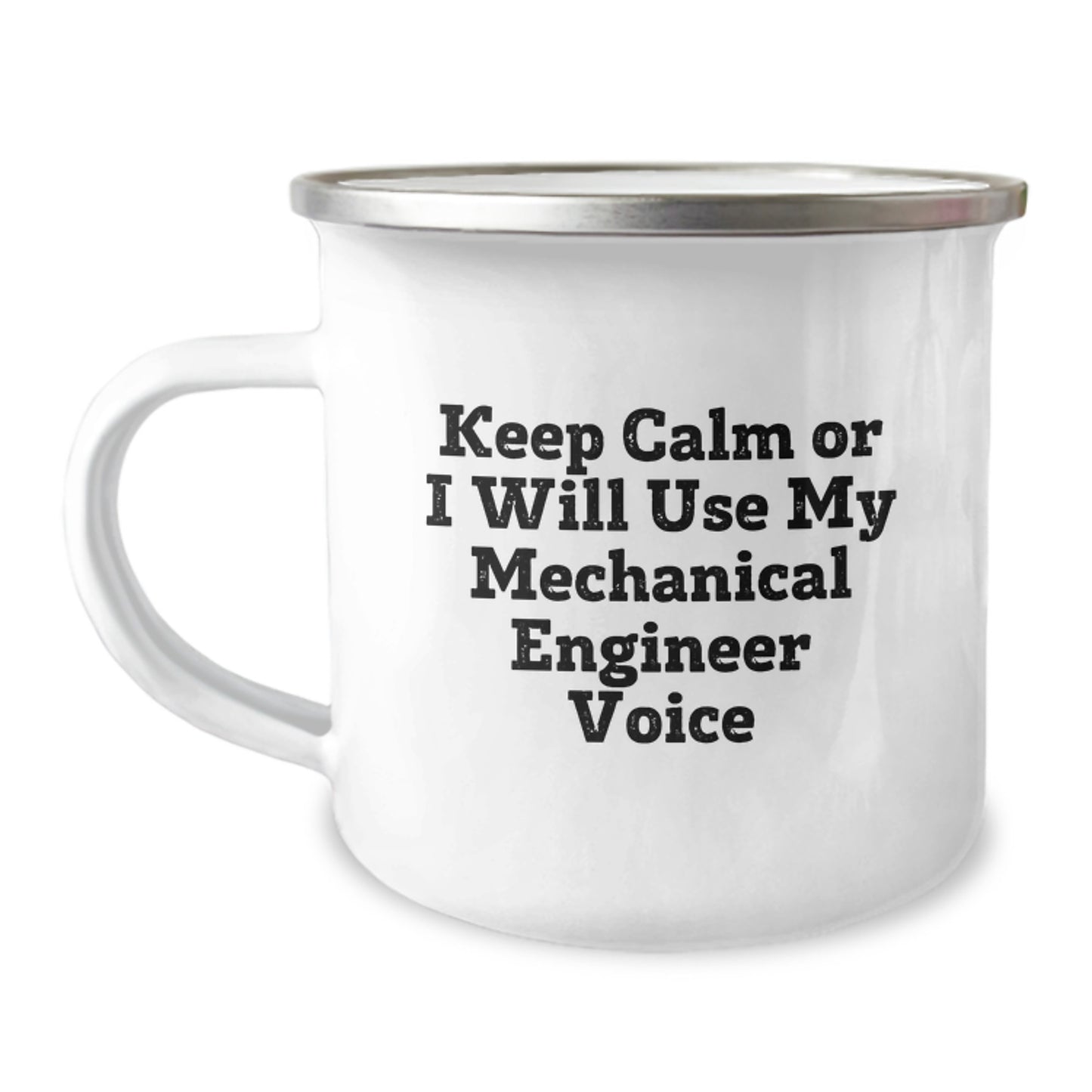 Funny Mechanical Engineer Gifts from Men to Friends - Keep Calm or I Will Use My Mechanical Engineer Voice, Christmas Unique Gifts for Mechanical Engineers, Camping Mug 12 oz - Image 1