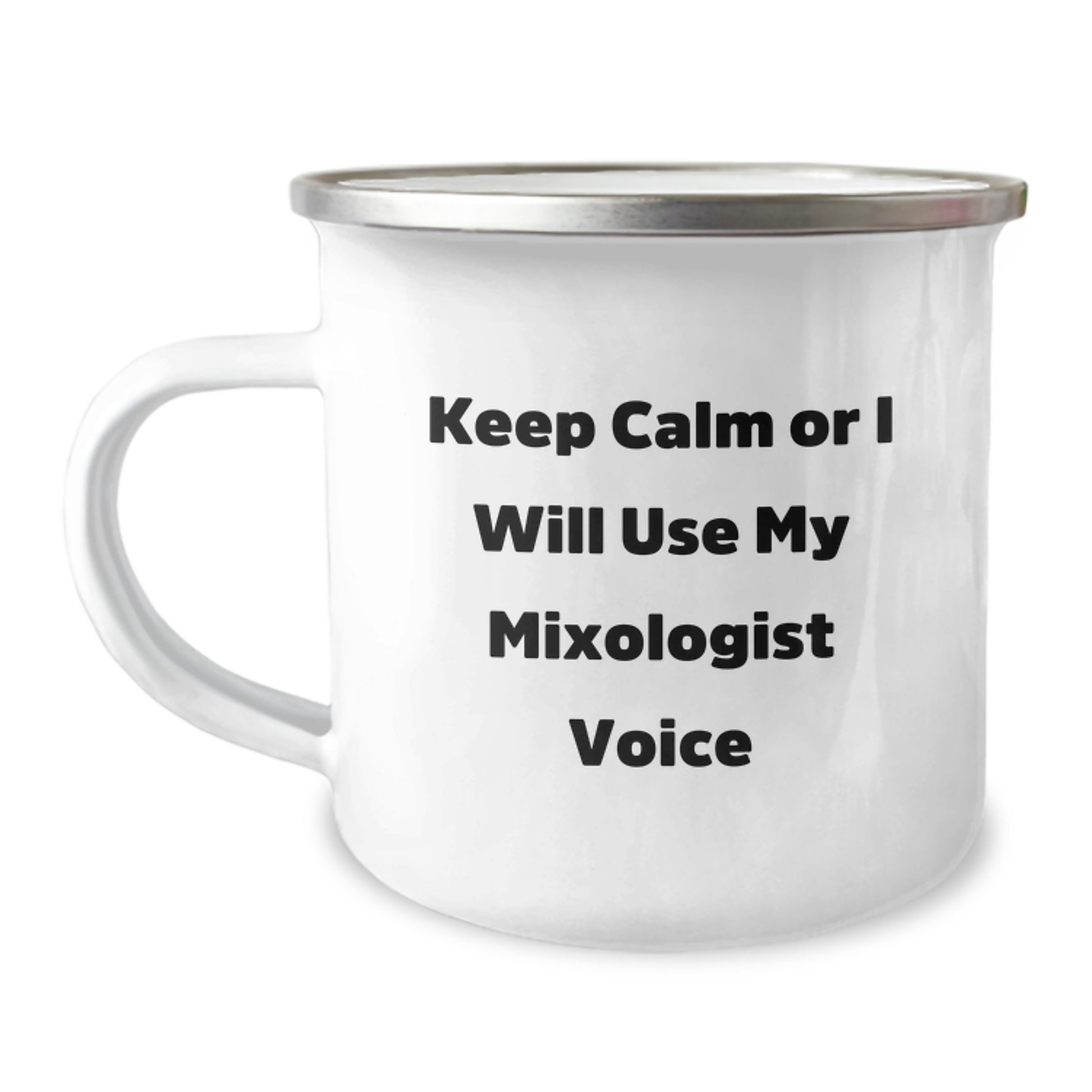 Funny Mixologist Gifts for Dad, Camping Mug with Keep Calm Or I Will Use My Mixologist Voice, Ideal Gift for Father's Day, Gifts from Men to Family - Image 1
