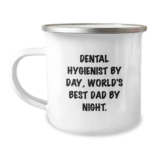 Funny Dental Hygienist Gifts for Men, Unique Camping Mugs from Dad, Christmas Unique Gifts - Image 1