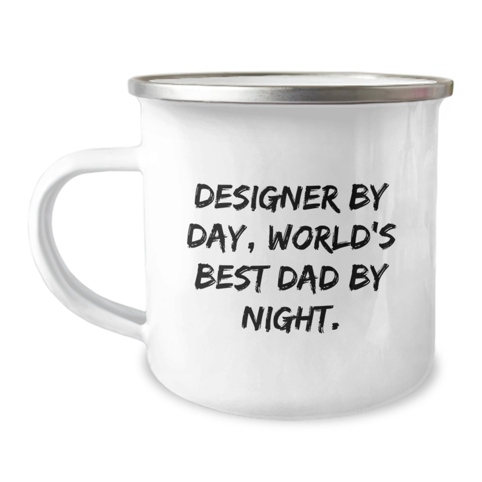 Funny Designer Gifts from Mom, World's Best Dad Camping Mug - Christmas Unique Gifts for Designer Dad - Image 1