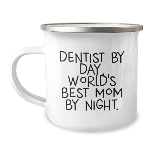 Funny Dentist Gifts for Birthday Unique Presents from Mom to Dentist Friends Camping Mug - Image 1
