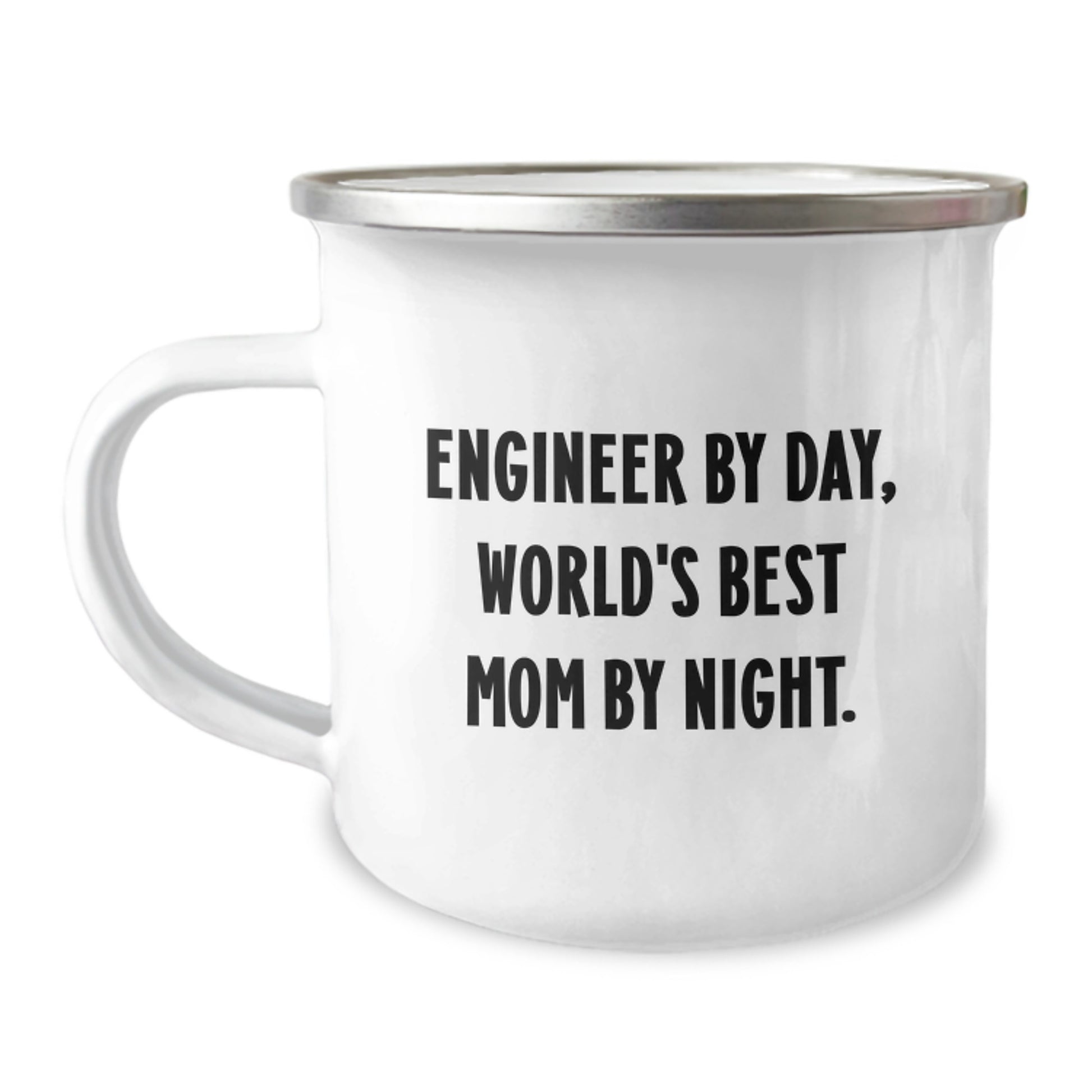 Funny Engineer Gifts from Mom to Daughter - Engineer By Day, World's Best Mom By Night., Christmas Unique Camping Mug for Engineers - Image 1