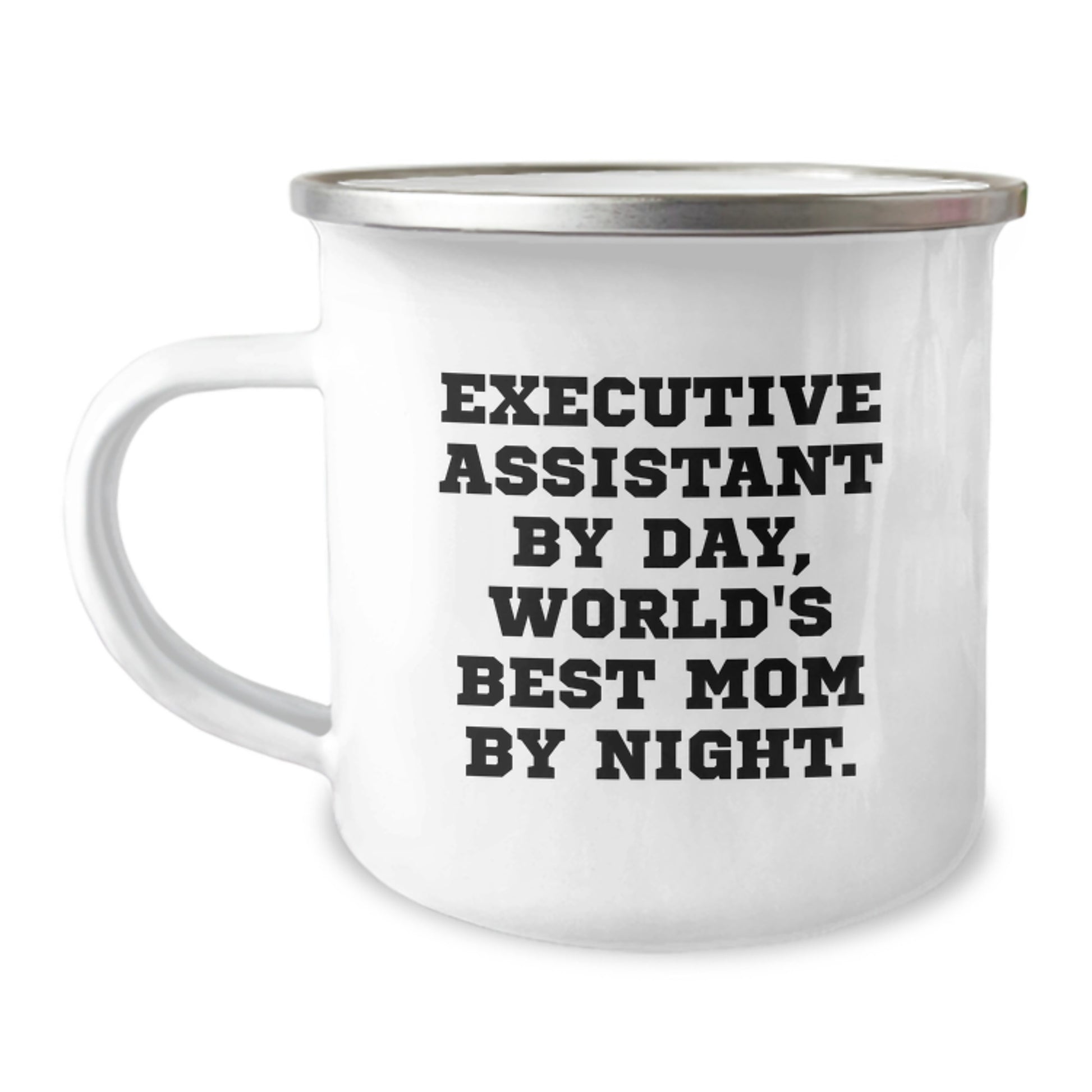 Funny Executive Assistant Gifts for Men or Women from Friends, Unique Christmas Mugs for Camping Lovers with Inspirational Quote - 'Executive Assistant By Day, World's Best Mom By Night.' - Image 1