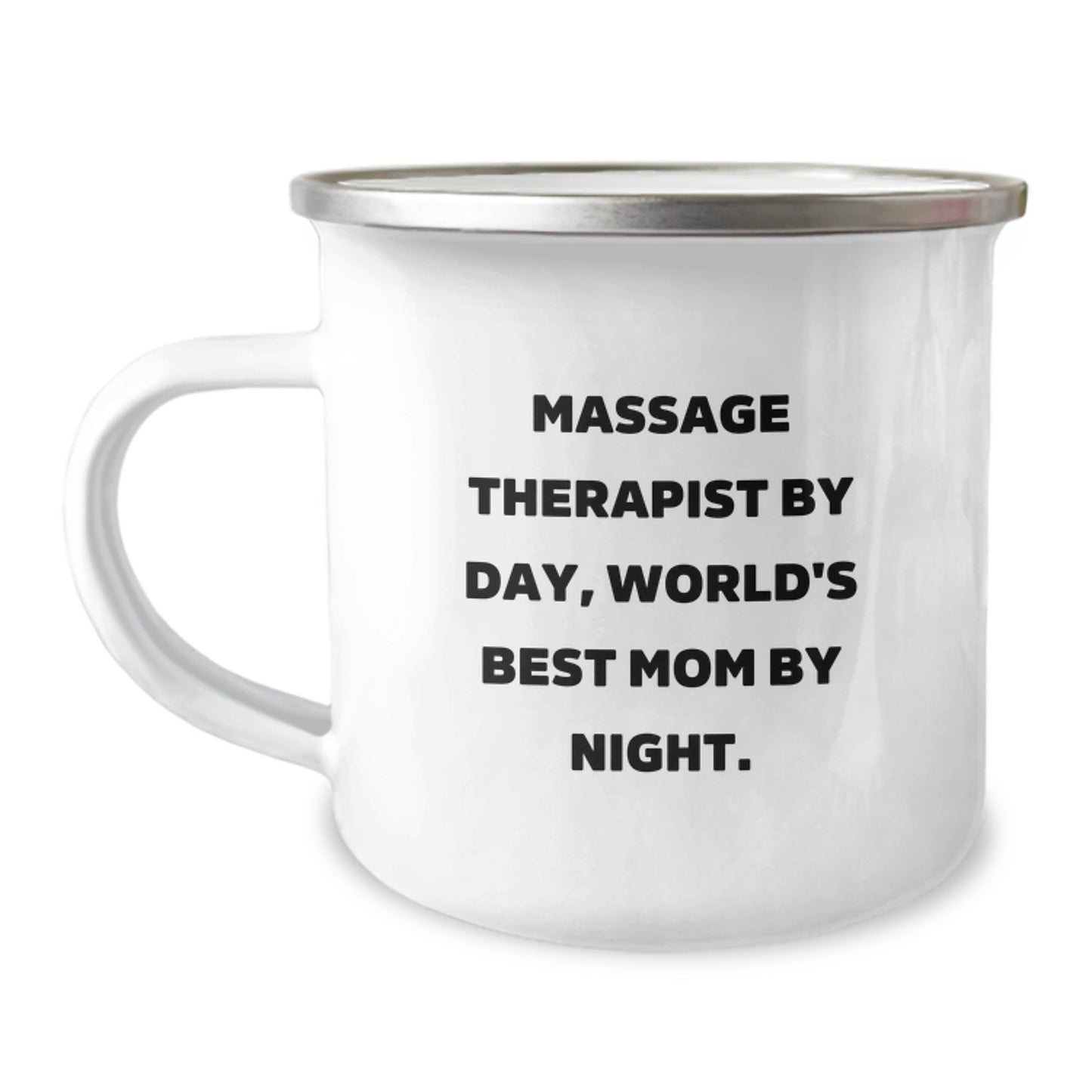 Gifts for Massage Therapist - Funny Camping Mug, Perfect for Massage Therapist By Day, World's Best Mom By Night, Birthday Unique Gifts from Family - Image 1