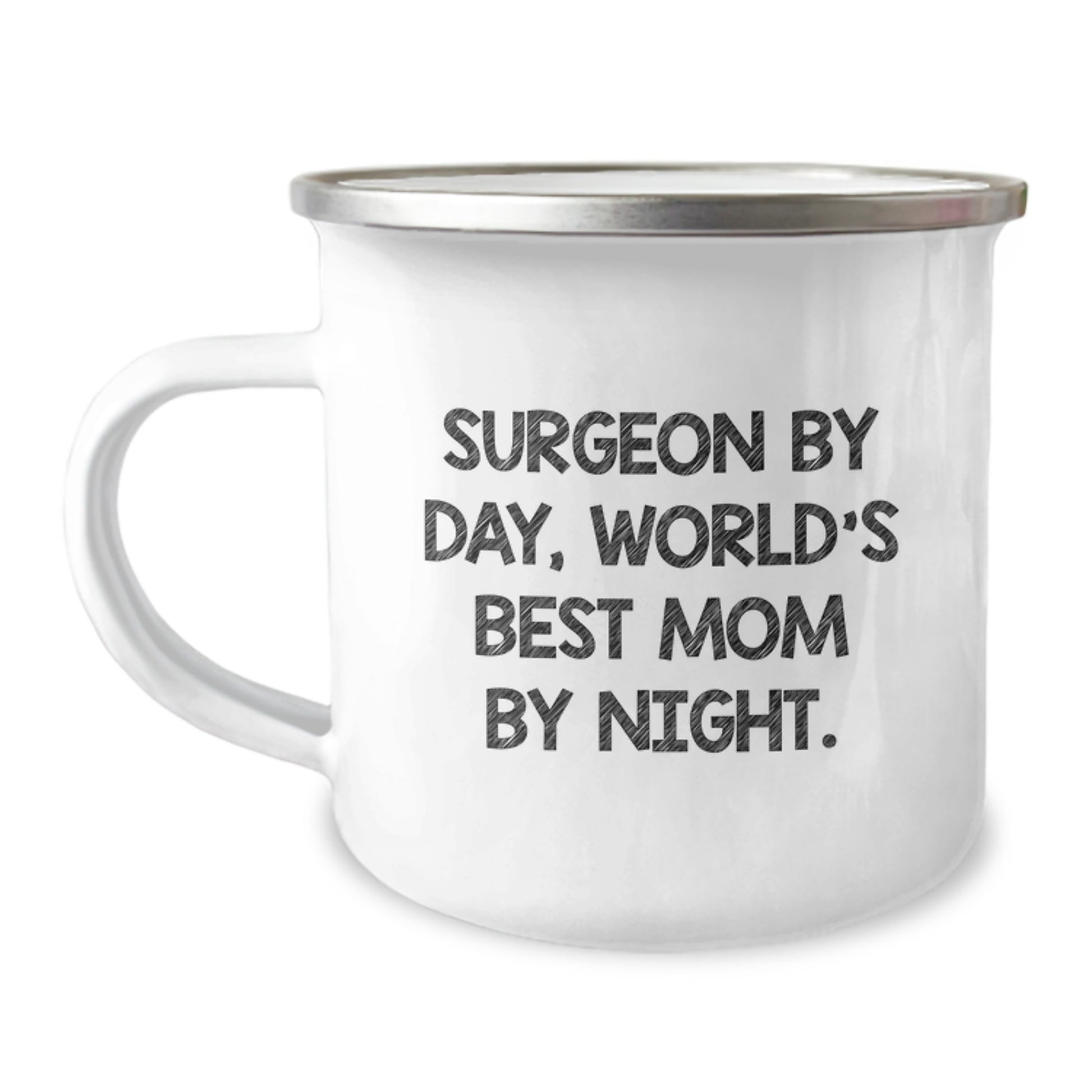 Funny Surgeon Gifts from Mom to Dad Christmas Unique Mugs - Surgeon By Day, World's Best Mom By Night. - Image 1