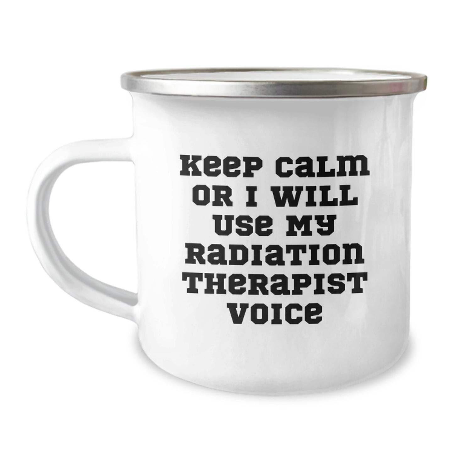Funny Radiation Therapist Gifts for Women, Keep Calm Or I Will Use My Radiation Therapist Voice, Unique Christmas Unique Gifts from Friends to Family - Image 1