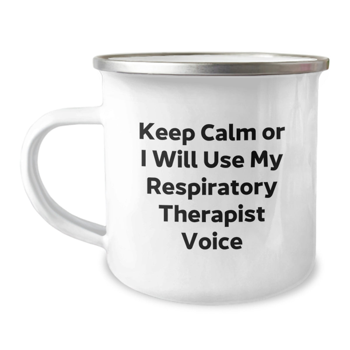 Funny Respiratory Therapist Gifts for Birthday, Inspirational Keep Calm Camping Mug, Unique Gifts from Friends - Image 1