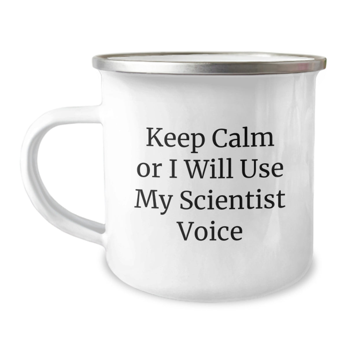 Funny Scientist Gifts, Mother's Day Unique Gifts from Friends, Keep Calm Or I Will Use My Scientist Voice Camping Mugs for Scientists Men Women - Image 1