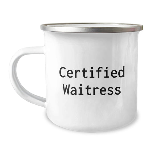 Funny Waitress Gifts for Waitress Friends and Family - Certified Waitress Christmas Unique Gifts from Friends - Image 1